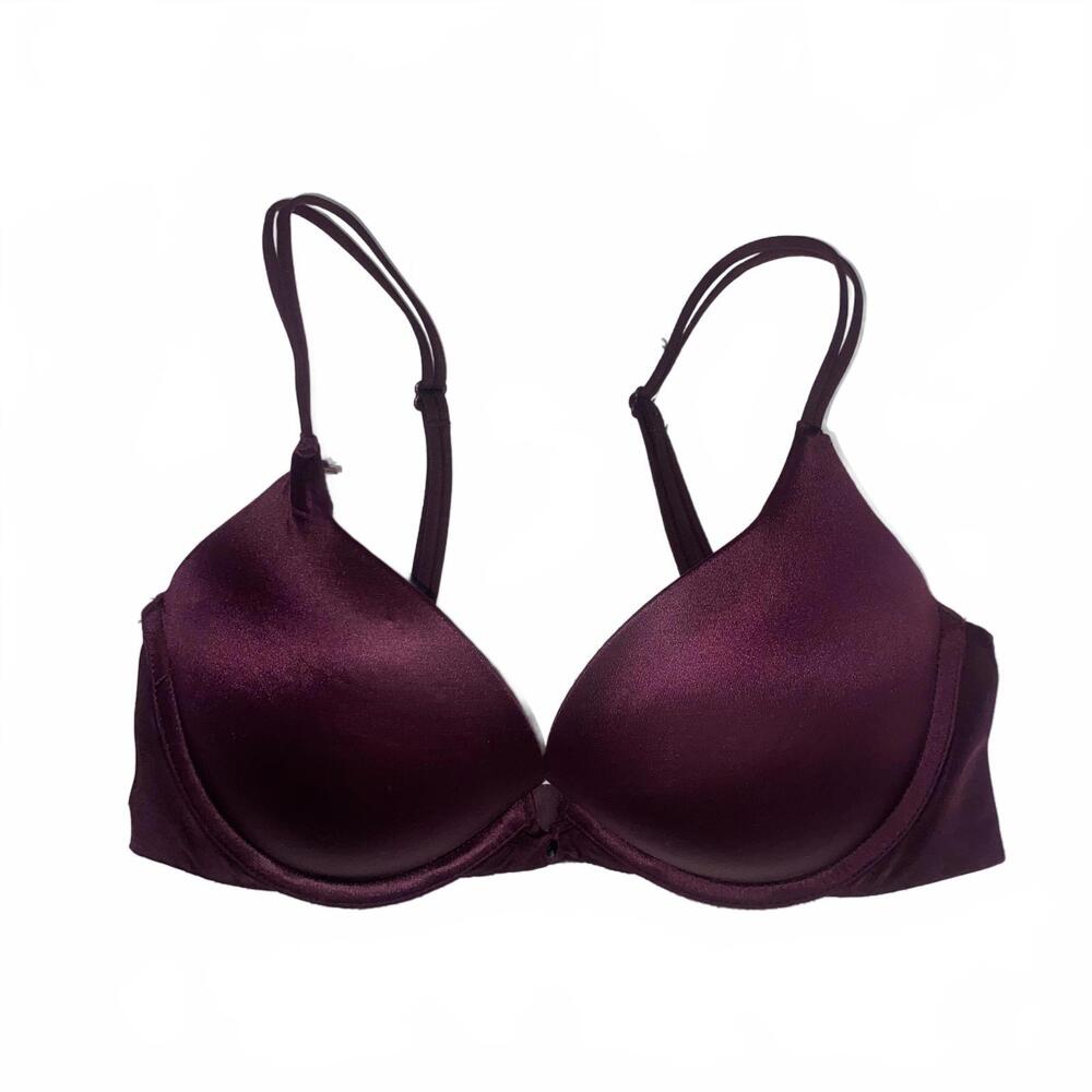 Victorias Secret Burgundy Push Up Bra 32D
